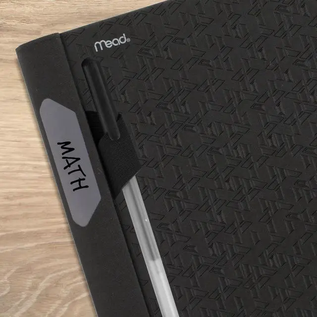 Alt view image 6 of 7 - Advance Spiral Notebook + Study App, 3 Subject, College Ruled Paper, 8-1/2" x 11", 150 Sheets, Spiral Guard, Movable Tabbed Dividers, Black (73132)