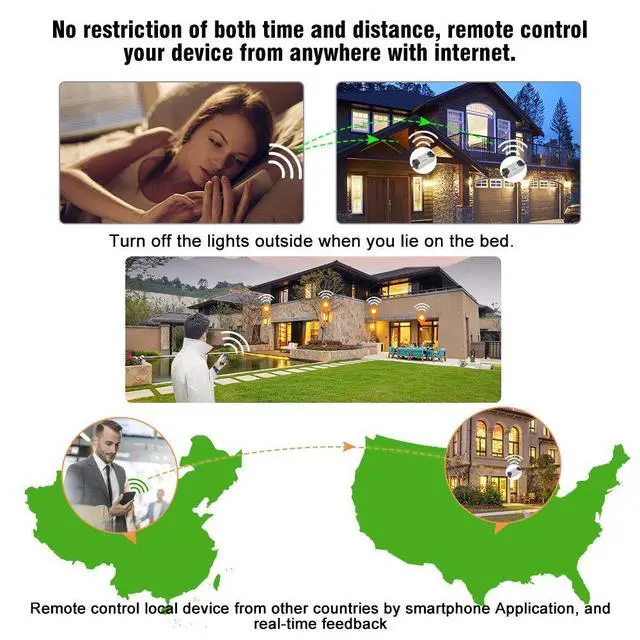 Alt view image 5 of 5 - WiFi Smart Switch eMylo Wireless Relay Light Switch Tuya Remote Control Module Home Automation Timer Switch Compatible with Alexa Echo Google Home iPhone Android App 1 Pack