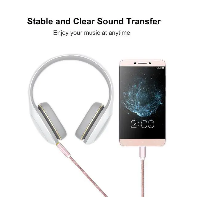 Alt view image 5 of 5 - USB C to 3.5mm Car Aux Cord Fit for iPhone 16 Pro Max/15 Plus/15 Pro Max