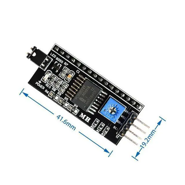 Alt view image 2 of 6 - I2C LCD Adapter Extended Board for 1602 2004 LCD IIC I2C Interface Compatible with for Arduino Raspberry Pi ESP32 STM