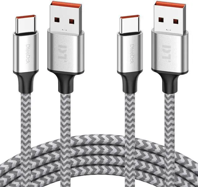 Main image of USB A to C Cable 6ft 2-Pack, 18W Charging & 480Mbps Data Transfer, USB-A to USB-C Braided Cord for CarPlay, iPhone 17/16/15, iPad Pro 12.9/11, iPad Air 5th/4th Gen, iPad mini 6th, Android Phones etc.