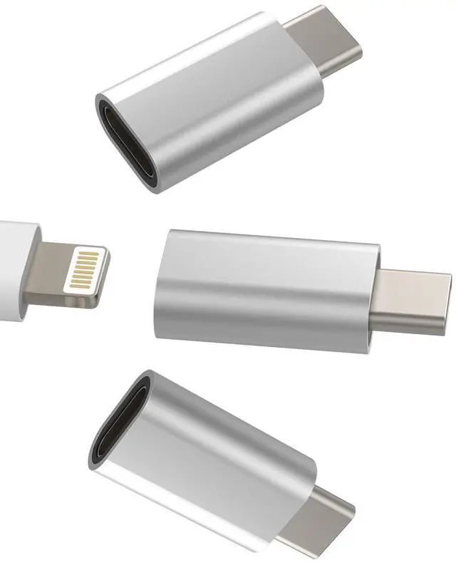 Main image of USB C Male to Lightning Female 3pack Charging Cable Adapter Apple iPhone15 Pro Max Plus Ipad Pro Air Mini Type Charger Connector Compatible for Galaxy Note S9 S10 S20 S21 S22 S23 Ultra Z Flip LG Cord