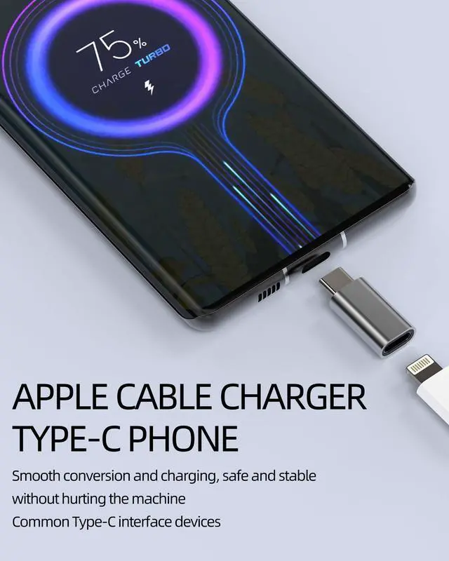 Alt view image 3 of 7 - USB C Male to Lightning Female 3pack Charging Cable Adapter Apple iPhone15 Pro Max Plus Ipad Pro Air Mini Type Charger Connector Compatible for Galaxy Note S9 S10 S20 S21 S22 S23 Ultra Z Flip LG Cord