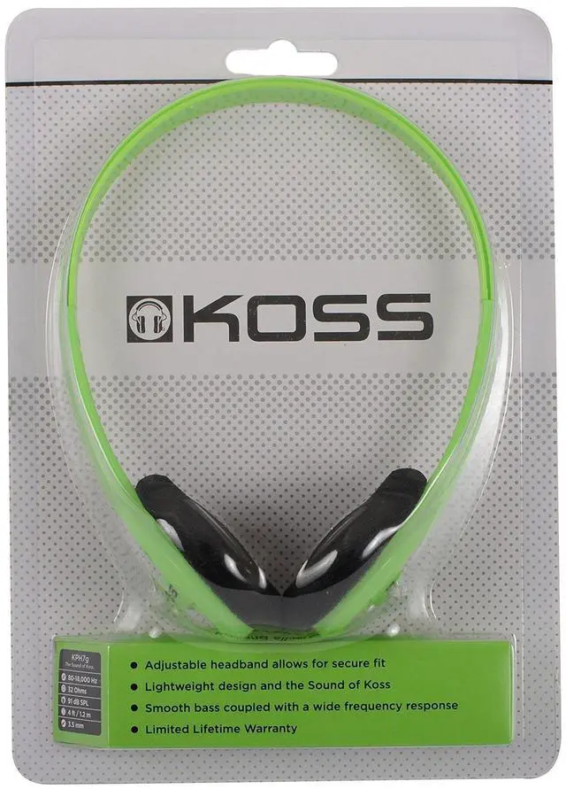 Alt view image 2 of 4 - KPH7G Portable On-Ear Headphone with Adjustable Headband - Green, 8.7 x 6.2 x 2.0
