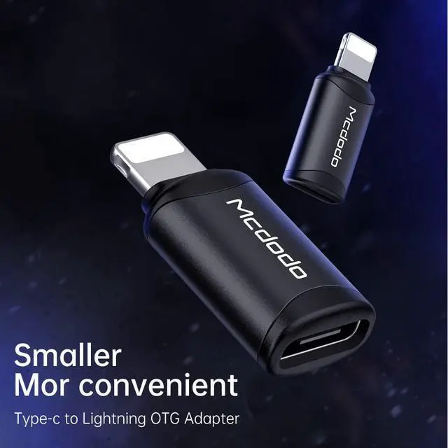 Alt view image 2 of 7 - USB C to Lightning Adapter 2 Pack,Type C Female to Lightning Male Adapter Cable,Supports Fast Charging Data Transfer for iPhone 14/13/12/11/8 X XR/XS/SE/7/Pro/Plus/Pro Max/ipad/iPod/AirPods