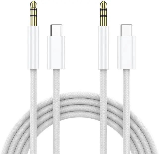 Main image of (2 Pack 4.0ft) Aux to USB C Cable, Aux Cord for iPhone 17/16/15, USB C to 3.5mm Male Audio Jack Cable Compatible for Car/iPhone 16 Plus /16 Pro Max/Samsung Galaxy S23 S22 Note 20/ Pixel 5 XL