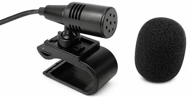 Alt view image 5 of 7 - 2.5mm Microphone Compatible Replacement for Pioneer DMH-series DMH-160BT DMH-1770NEX DMH-241EX DMH-WT8600NEX Car Stereo Receiver Clip-On External Dash Mic for Hands-Free Calls Voice Control 9FT Cable