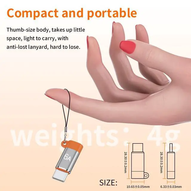 Alt view image 7 of 7 - 8-Pin to USB C Adapter 4 Pack,27W PD Fast Charging 480Mbps Data Transfer,Type C Charger Connector Cable for Phone 15/16/17 Pro Max Pad Pro Ga-laxy,Not for Headphones/OTG/Flash Drive/Pencil Gray