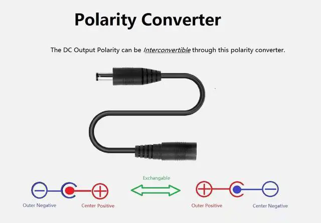 Alt view image 4 of 7 - 9V DC 2A Power Adapter Supply, AC/DC Adapter 100-240V 50-60Hz to 9 Volt 2000mA DC Adapter, DC 9V Power Cord - Center Positive, &5.5 x 2.1mm Reverse Polarity Converter Cable