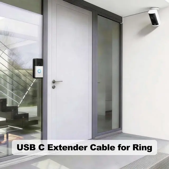Alt view image 3 of 7 - USB C Extension Cable 6.6FT for Power Charging, White Waterproof USBC Male to Female Extender Cord 45W Charging Compatible with Ring USBC Solar Panel,Security Camera,Mag-Safe Charger,Phone