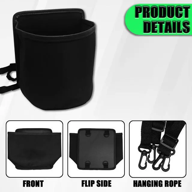 Alt view image 3 of 6 - Car Cup Holder Expander for Car Seat Side, Multifunctional Hanging Storage Bag for Water Bottle Cup and Drink at Back Seat, Large Waterproof Oxford Cloth Hanging Cup Holder Organizer Tray