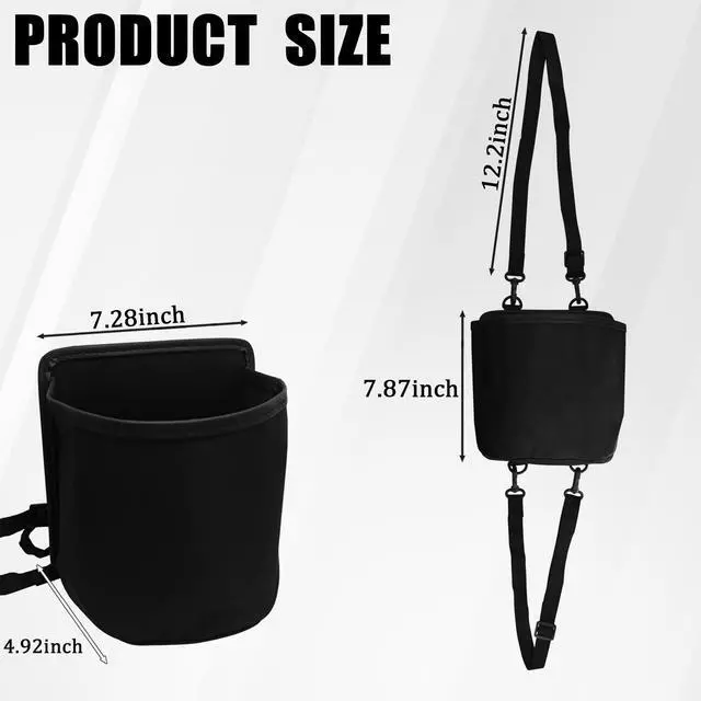 Alt view image 2 of 6 - Car Cup Holder Expander for Car Seat Side, Multifunctional Hanging Storage Bag for Water Bottle Cup and Drink at Back Seat, Large Waterproof Oxford Cloth Hanging Cup Holder Organizer Tray