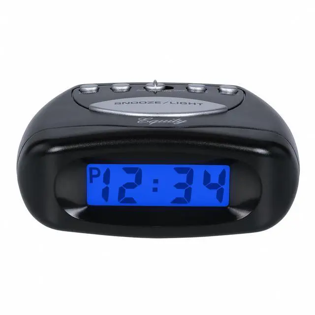 Alt view image 4 of 6 - Equity 31003 LCD Snooze Alarm Clock, Black