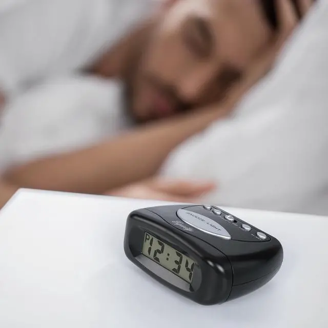 Alt view image 5 of 6 - Equity 31003 LCD Snooze Alarm Clock, Black