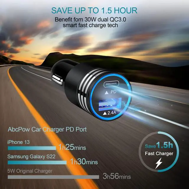 Alt view image 3 of 6 - Car Charger Fast Charge 30W USB C Car Adapter,Type C to C Cable for Google Pixel 10a 10 Pro XL/Fold 9 Pro,8a 8 7a 7 6a 6 5 4a 3a 4 3 2 XL,Samsung Galaxy S26 Ultra S25 A17 S24 S23 S22 S21 S20 A12 A32