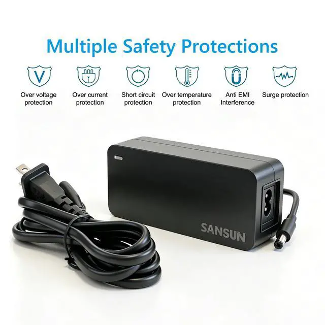 Alt view image 2 of 6 - 12V 5A Power Supply, AC 120V to DC12V 5.5x2.1mm Jack Converter, 12 Volt LED Driver 60W Adapter Transformer for Strip Lights, Surveillance Cameras, External HDD, Monitor, CCTV (Pack of 1)
