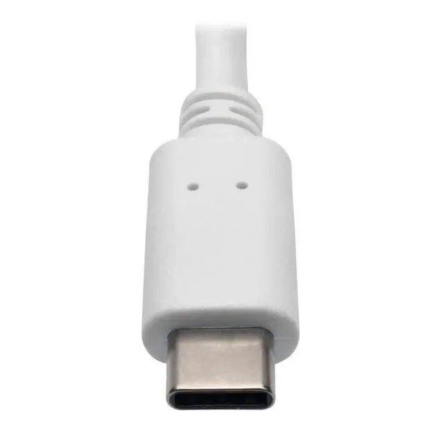 Alt view image 4 of 7 - USB-C to DisplayPort Adapter Cable, USB C to DP Converter Cable with Equalizer, 8K UHD, HDR, PD Charging 60W, 6in, White (U444-06N-DP8WC)