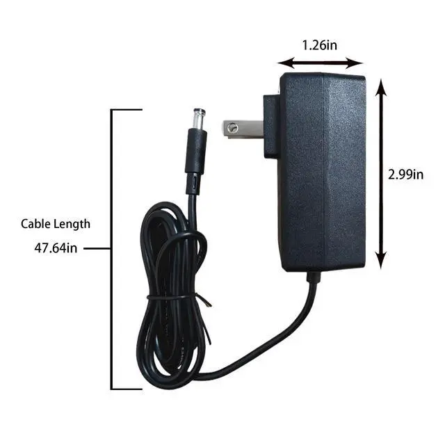 Alt view image 4 of 4 - Power Adapter, AC 100-240V Input to 12V DC 2A Output, Power Supply, US Plug, with Plug 5.5x2.1 mm / 3.5x1.35 mm Fit SC24W-1202000U j-ap024u-120200ba-a, Fit Controller Board