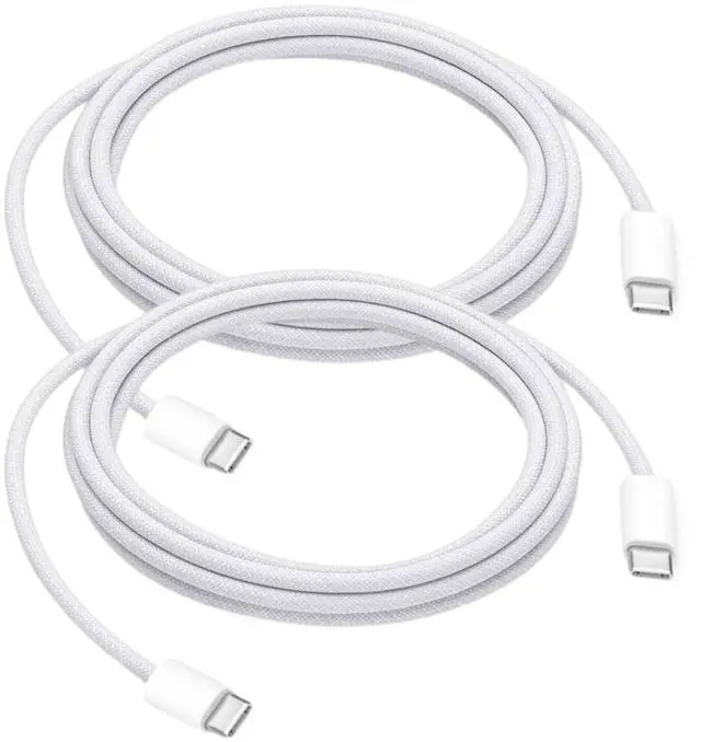 Main image of 2pack 6FT Long USB C to USB C Cable Compatible for iPhone 17/16/15, 17 16 15 Pro Max, Plus, 16E, 17Air Carplay Charger Cord, AirPods 4, AirPods Pro (2nd/3rd Gen) Woven Car Charging Charger Cord