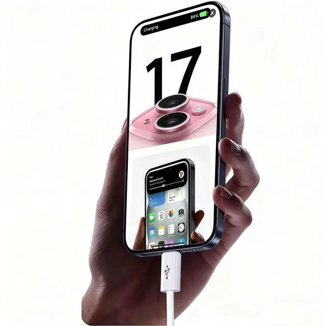 Alt view image 3 of 7 - 2pack 6FT Long USB C to USB C Cable Compatible for iPhone 17/16/15, 17 16 15 Pro Max, Plus, 16E, 17Air Carplay Charger Cord, AirPods 4, AirPods Pro (2nd/3rd Gen) Woven Car Charging Charger Cord