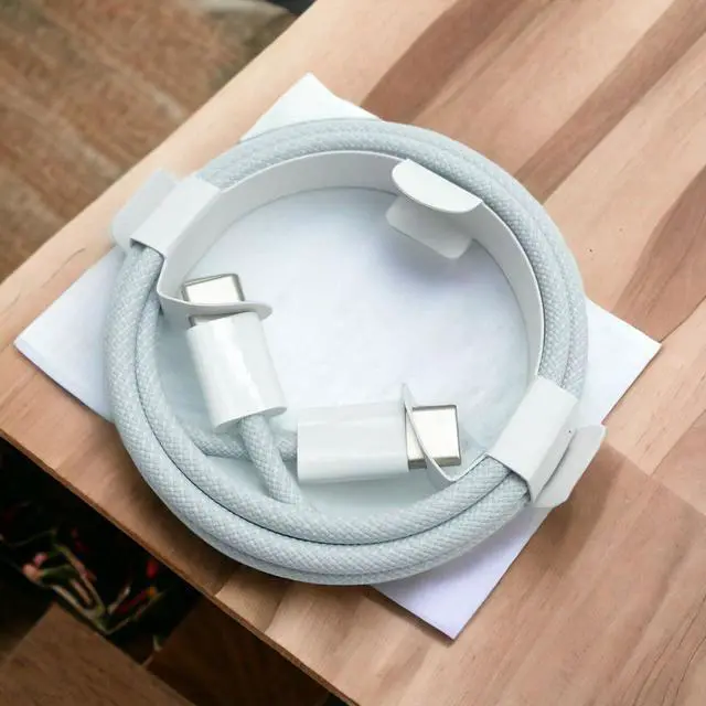 Alt view image 4 of 7 - 2pack 6FT Long USB C to USB C Cable Compatible for iPhone 17/16/15, 17 16 15 Pro Max, Plus, 16E, 17Air Carplay Charger Cord, AirPods 4, AirPods Pro (2nd/3rd Gen) Woven Car Charging Charger Cord