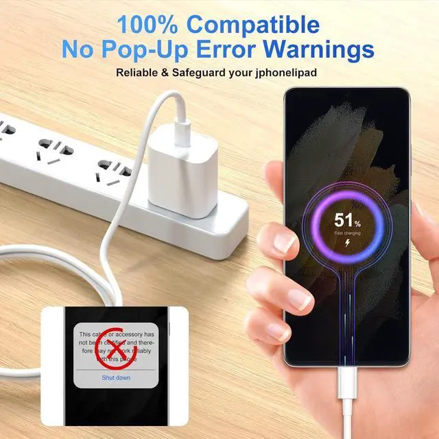 Alt view image 6 of 7 - 2pack 6FT Long USB C to USB C Cable Compatible for iPhone 17/16/15, 17 16 15 Pro Max, Plus, 16E, 17Air Carplay Charger Cord, AirPods 4, AirPods Pro (2nd/3rd Gen) Woven Car Charging Charger Cord