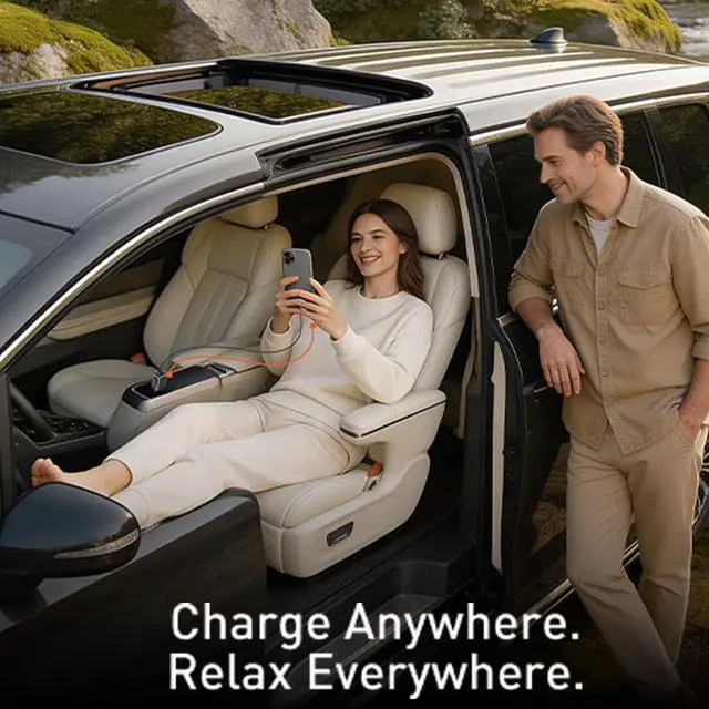 Alt view image 3 of 7 - Retractable Car Charger, Car Phone Charger with Cables Fast Charging, USB C Car Charger Adapter for iPhone 17 16 15 14 13 12, Samsung