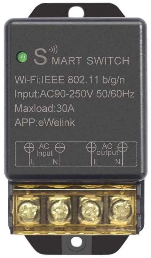 Main image of Ewelink 30A Hight Power WiFi Smart Switch 110V/120V/240V, APP Remote with Timer, Wireless DIY Mode for Home Automation, Compatible with Alexa & Google Home