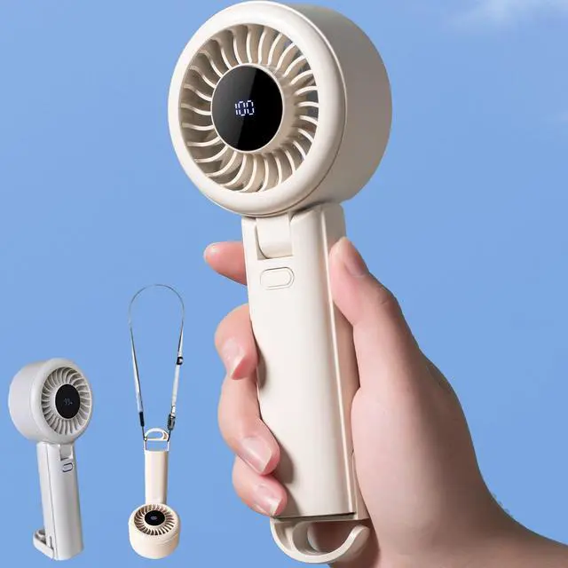 Main image of Portable Fan-3 in 1 USB Rechargeable Handheld Mini Fan, Multifunctional Small Fans with 100 Speed Settings with Portable Carabiner and Neck Rope for Travel,Mountaineering,Beach and Personal Use