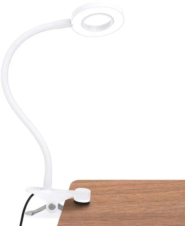 Main image of LED Clip on Light, 36 LED Eye-Caring Reading Lamp for Dorm Room, 360° Flexible Gooseneck with 4 Color Modes, Dimmable Book Light for Bed, Desk, Headboard, Computer (White)