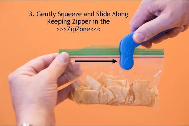 Alt view image 7 of 7 - The Original Zipper Lock Bag Sealer. The Easiest & Fastest Way To Seal Zipper Lock & Zip Top Bags. Patented. (Green)
