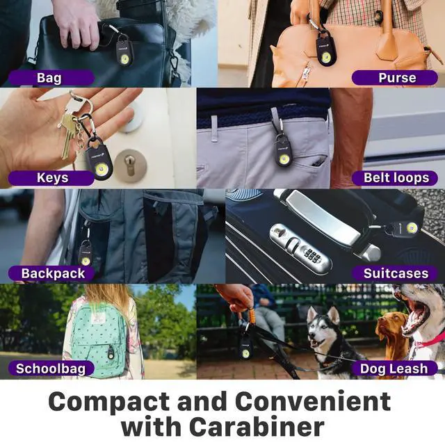 Alt view image 6 of 6 - Personal Alarm for Women (2-Pack), Self Defense Protection Keychain Safety Sound Siren 125DB with Strobe Light LED Flashlight Carabiner, SOS Emergency Security Alert Device for Kids Elderly Men