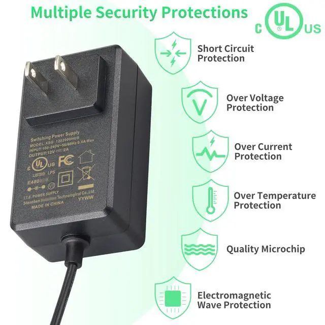 Alt view image 4 of 7 - 12V 2A Power Supply Class 2 UL Listed with LED Dimmer Switch,24W 100-240V AC/DC 12Volt 2Amp 1.5A 1A Adapter Power Supply with 5.5mm x 2.1 DC Jack Connector for LED Strip Light & Other Device