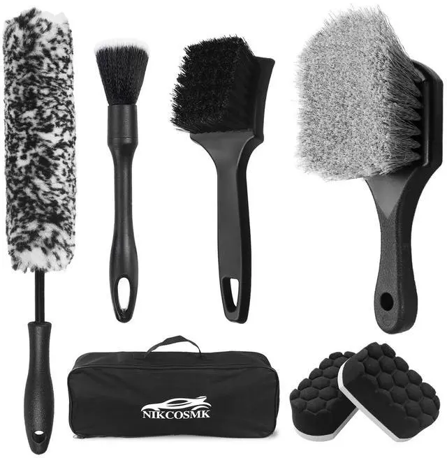 Main image of 7Pcs Car Wheel Brush kit, Tire Brush, Wheel Cleaner Brush, Soft-bristled Rim Cleaner Brush, Tire Shine Applicator Pad, Car Detailing Brushes, Wheel Brushes for Cleaning Wheels,Tires