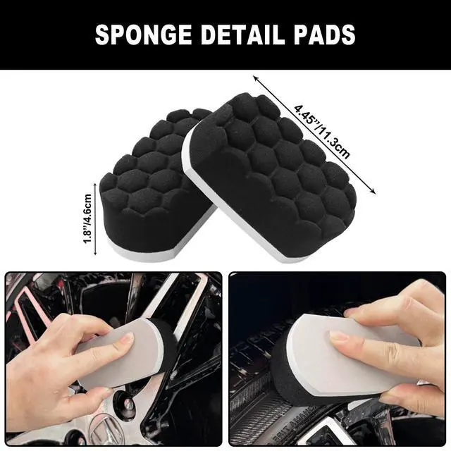 Alt view image 6 of 6 - 7Pcs Car Wheel Brush kit, Tire Brush, Wheel Cleaner Brush, Soft-bristled Rim Cleaner Brush, Tire Shine Applicator Pad, Car Detailing Brushes, Wheel Brushes for Cleaning Wheels,Tires
