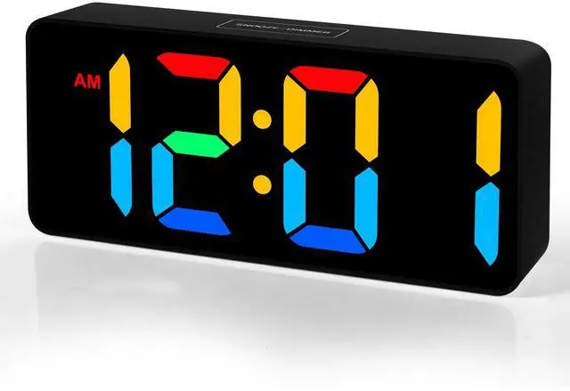 Main image of Small Digital Alarm Clock for Bederoom, Large Big Numbers Display with Brightness Dimmer,Dual Alarm, Snooze,12/24Hr,Adjustable Volume Loud Bedside Alarm Clock for Kids Teens Boys Girls (Black)