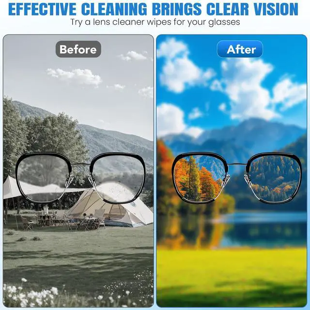 Alt view image 5 of 7 - Lens Wipes for Eyeglasses,250 Pack Eye Glasses Cleaner Wipes,Pre-Moistened Individually Wrapped Lens Wipes,Non-Scratching Non-Streaking,Safe for Eyeglasses, Goggles, Camera Lens, Phone