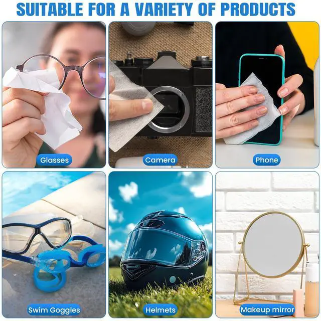 Alt view image 6 of 7 - Lens Wipes for Eyeglasses,250 Pack Eye Glasses Cleaner Wipes,Pre-Moistened Individually Wrapped Lens Wipes,Non-Scratching Non-Streaking,Safe for Eyeglasses, Goggles, Camera Lens, Phone