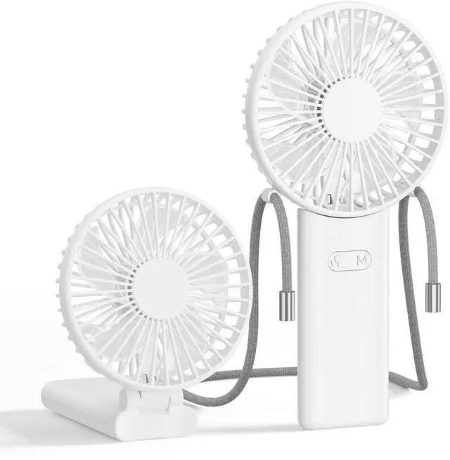 Main image of Ultra- & Lightweight Handheld Fan (0.5in,0.3lb), 5 Speeds Portable Hand Held Fan USB Rechargeable 180° Foldable, Quiet Summer Essentials with Lanyard for Travel/Concerts/Lash (Pink)