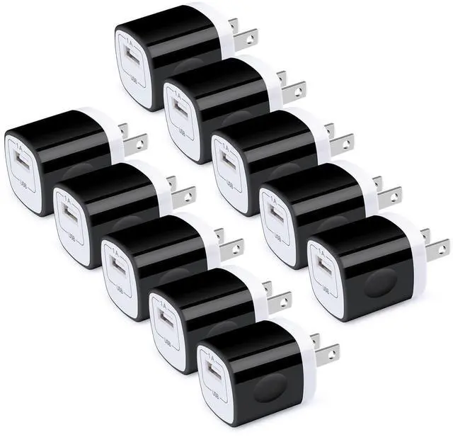 Main image of Wall Charger Cube, USB Plugs 10Pack, 1A/5V Single Port USB Charger Wall Plug Fast Charging Block Cube Box Adapter for iPhone 17/16e/15/14/13/12 Pro Max/11/XS/XR/X/8,Samsung Galaxy,LG,HTC,Moto