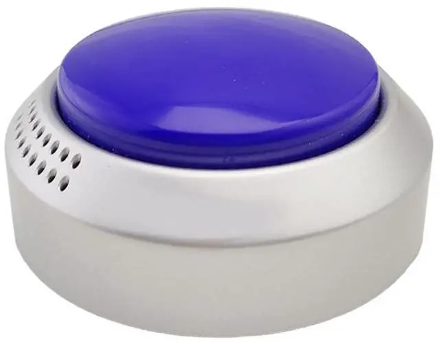 Main image of Talking Button Clock - for The Blind, Elderly or Visually impaired (Blue and Silver)