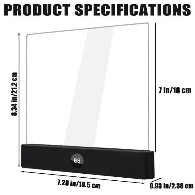 Alt view image 7 of 7 - Book Light, Rechargeable LED Reading Light for Book, Upgraded Flat Book Lights for Reading with 3 Colors & Timer, Dimmable Panel Plate Book Lamp in Bed at Night - Gift for Readers Kids(Black)