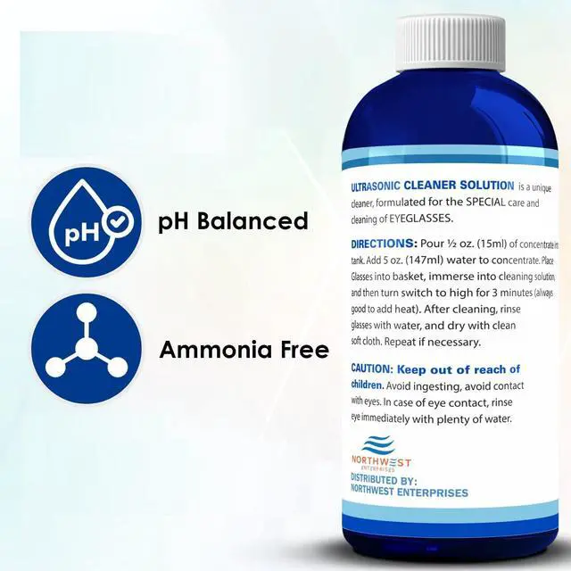 Alt view image 7 of 7 - Ultrasonic Eyeglass Cleaner Solution. Concentrated Glasses Cleaner for use in Sonic and Ultrasonic Machines. (2)