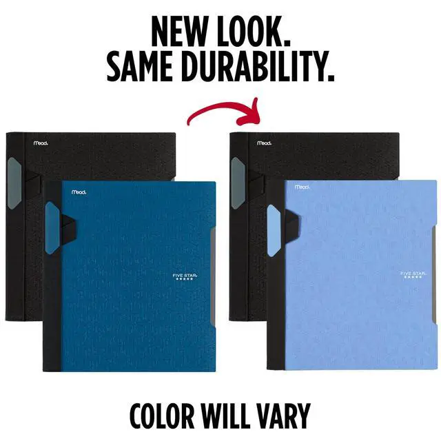 Alt view image 2 of 7 - Advance Spiral Notebooks + Study App, 2 Pack, 1 Subject, College Ruled Paper, 11" x 8-1/2", 100 Sheets, With Spiral Guard and Movable Dividers, Black, Pacific Blue (820112)