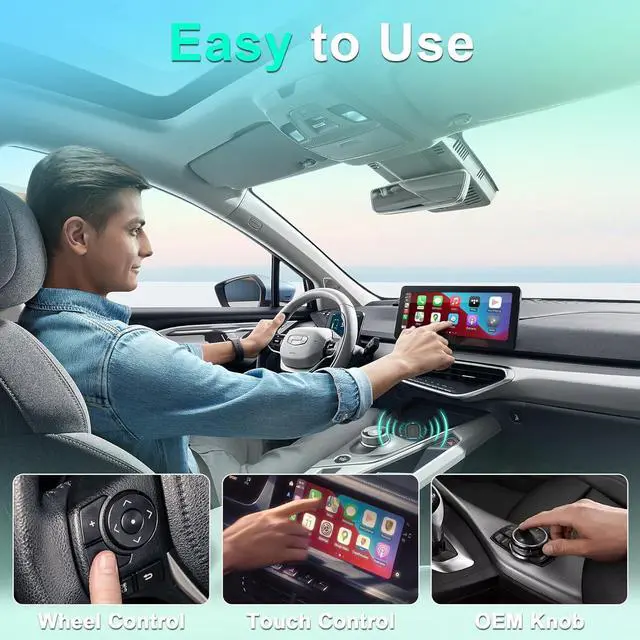 Alt view image 4 of 7 - Wireless Carplay Adapter, Convert Wired to Wireless CarPlay, Compatible with CarPlay, Plug and Play, Type-C/USB, Suitable for 800+ Vehicles (Matte Black)