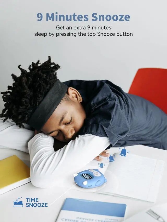 Alt view image 7 of 7 - Kids Digital Alarm Clock-Cordless 3000mAh Rechargeable Vibrating Digital Clock for Heavy Sleepers Mini Toddler Clock for Travel Bedroom Silicone Case Date/Month/Year 3 Alarm/Vibration Setting Mode