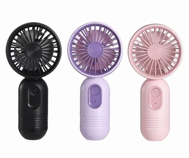 Main image of Mini Portable Fan 3 Pack, Cute Handheld Battery Operated Lightweight Small Personal Fans with 3 Speeds and USB Rechargeable Eyelash Fan for Women Men Office Outdoor Travel Camping