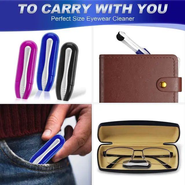 Alt view image 2 of 7 - Portable Eyeglass Cleaner Kit (3PCS) - Carbon Fiber Tech for Cleaning on Glasses, Sunglasses and More - Easy Carry Travel & Office Use