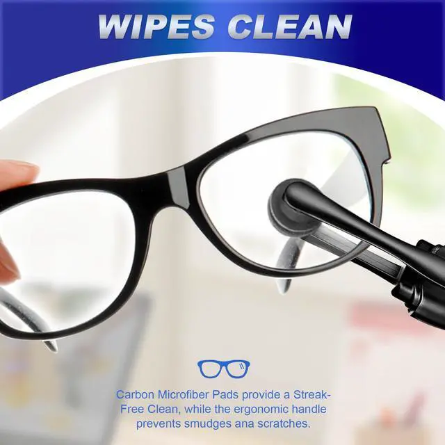 Alt view image 3 of 7 - Portable Eyeglass Cleaner Kit (3PCS) - Carbon Fiber Tech for Cleaning on Glasses, Sunglasses and More - Easy Carry Travel & Office Use