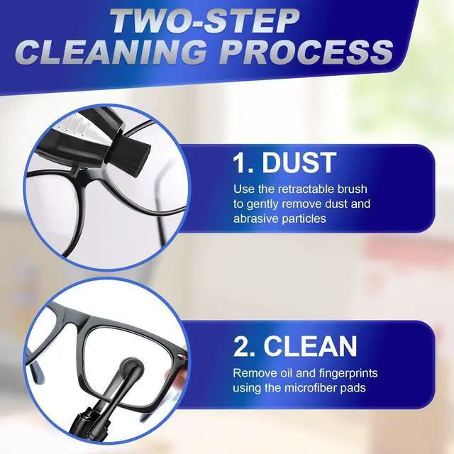 Alt view image 6 of 7 - Portable Eyeglass Cleaner Kit (3PCS) - Carbon Fiber Tech for Cleaning on Glasses, Sunglasses and More - Easy Carry Travel & Office Use